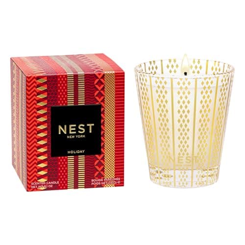 NEST New York Scented Classic Candle, Holiday - 8.1 oz - Up to 60-Hour Burn Time - Reusable Glass Vessel