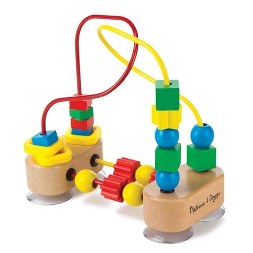 Melissa & Doug First Bead Maze - Wooden Educational Toy for Floor, High Chair, or Table Infant Maze Toy, Bead Toys For Toddlers And Babies