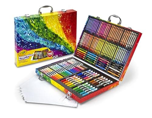 Crayola Inspiration Art Case Coloring Set, 140pc Space Theme – Art Kit for Kids, Crayons, Markers, Pencils, Gift for Boys & Girls, Ages 5, 6, 7, 8 [Amazon Exclusive]